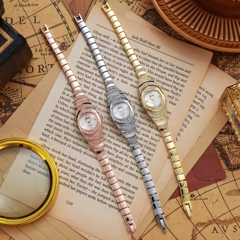 Montre élégante: montre moderne et élégante pour femme avec coffret cadeau
