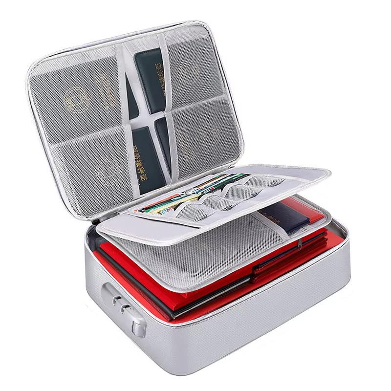 Olvoria | Fireproof and Waterproof Document Organizer Bag – Portable Protective Storage for Travel and Home Security