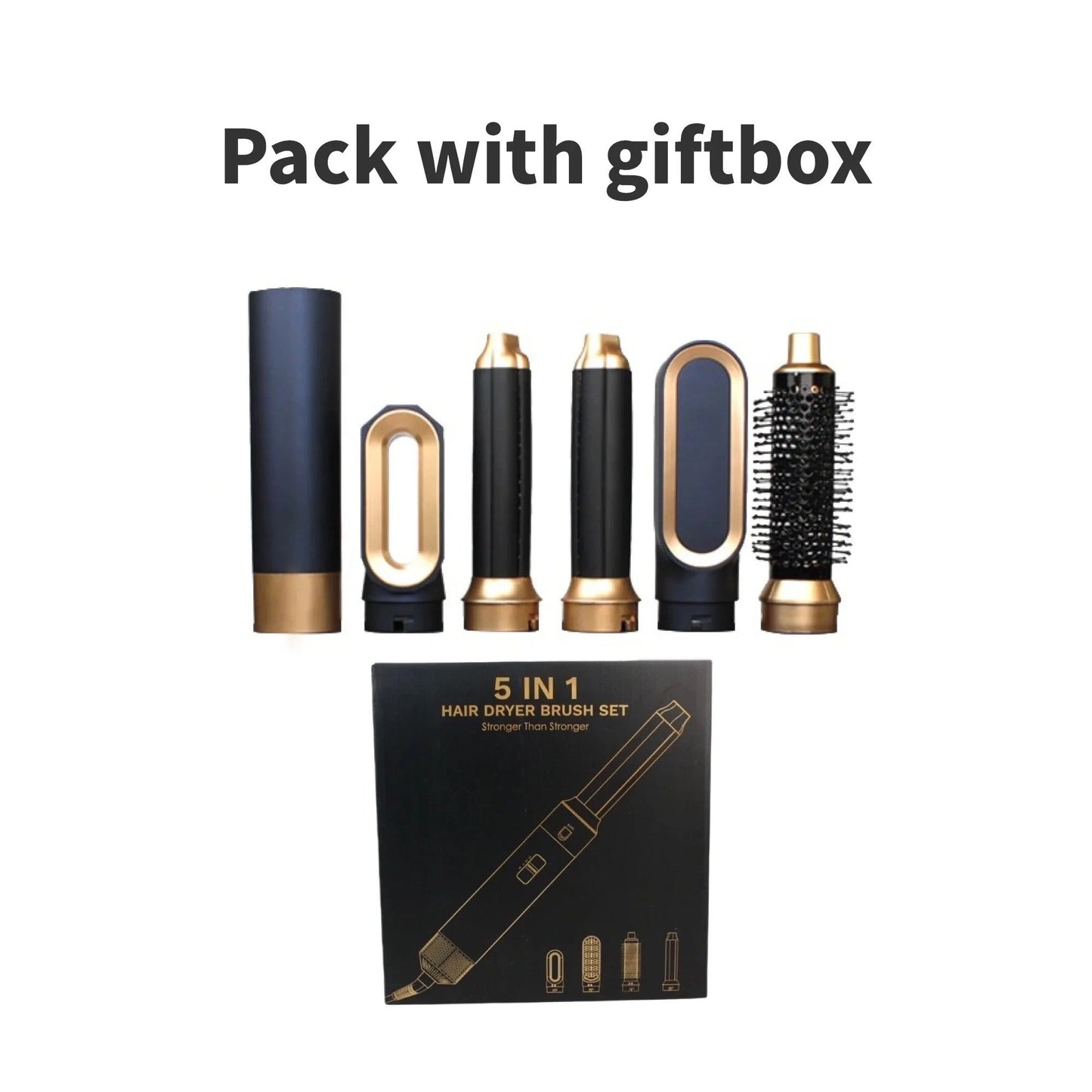 Olvoria | Glossify 5-in-1 Hair Styler | 1000W Hot Air Brush with Ionic Technology