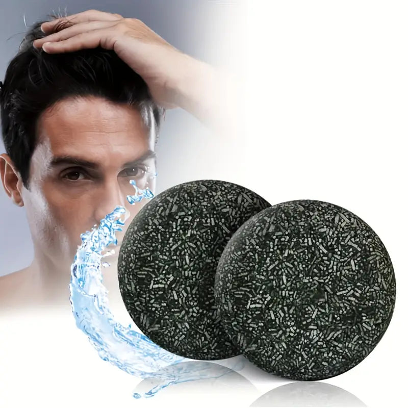 Olvoria | Men's Grey Coverage Shampoo Bar for Hair & Beard