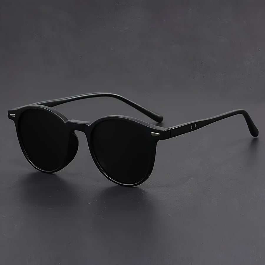 Olvoria | Men's Sunglasses RetroView – Round Tortoiseshell Glasses with Light Frame