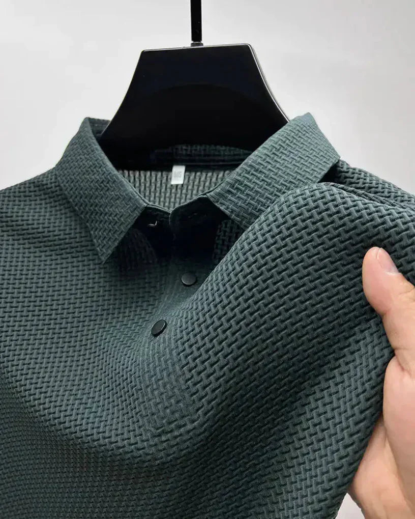 Olvoria | Men's Textured Polo Shirt