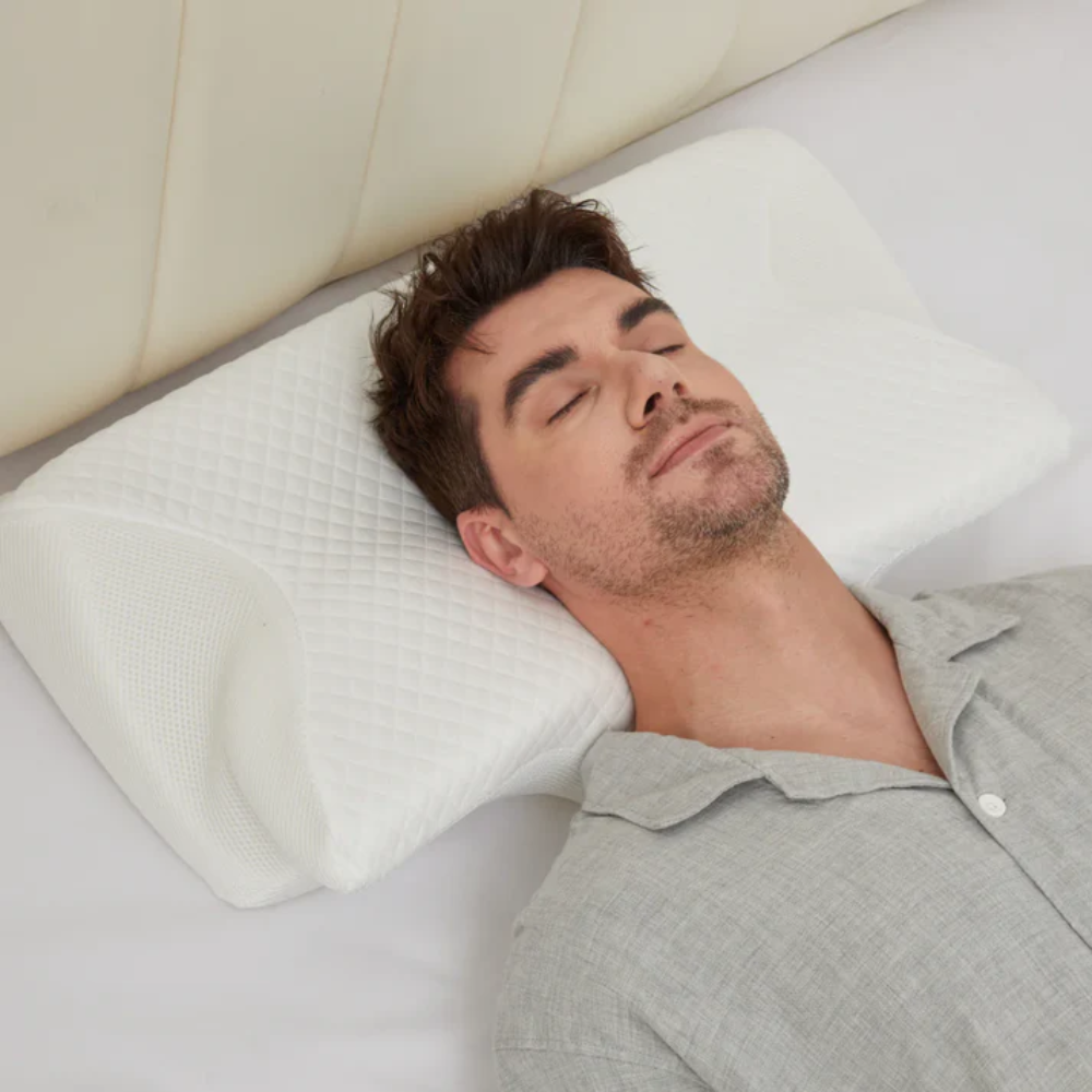 Olvoria | Pillow for Sleep Apnea & Snoring Relief – Ergonomic Memory Foam Anti-Snore Pillow for Better Breathing & Deep Sleep Support