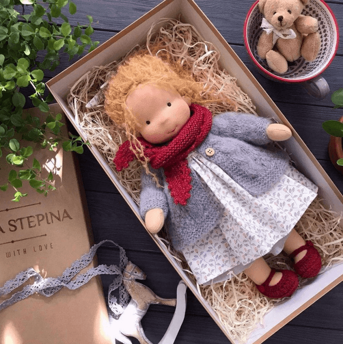 Olvoria Poppi | Handcrafted Waldorf Cuddle Doll | Soft, Organic & Non-Toxic