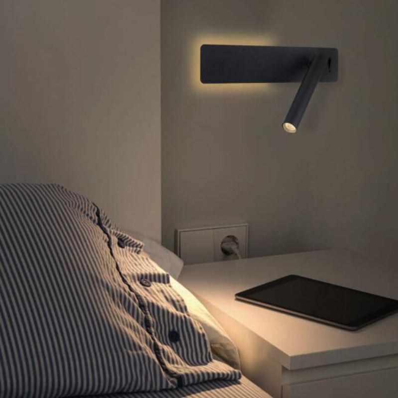 Olvoria | Rotatable LED Reading Wall Light for the Bed