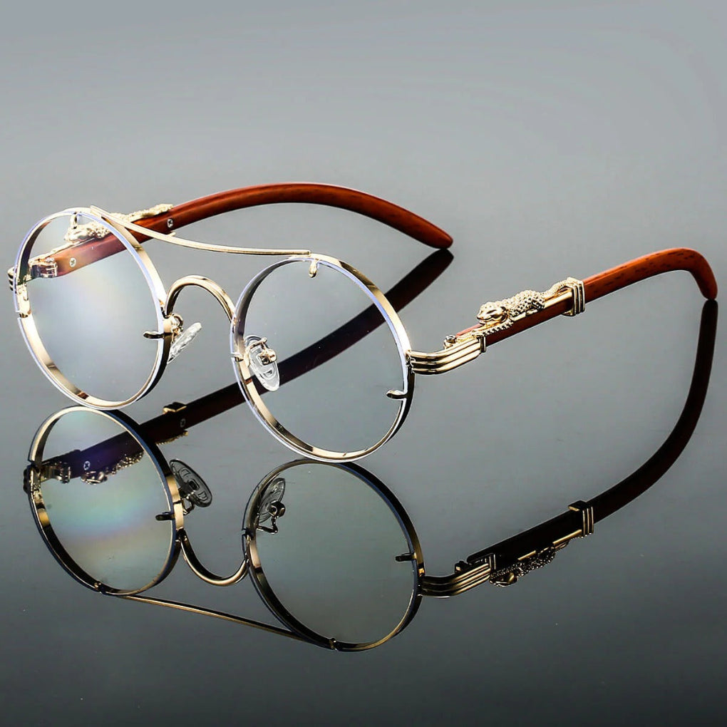 Olvoria | Unisex Round Double Bridge Sunglasses with Double Bridge Detail
