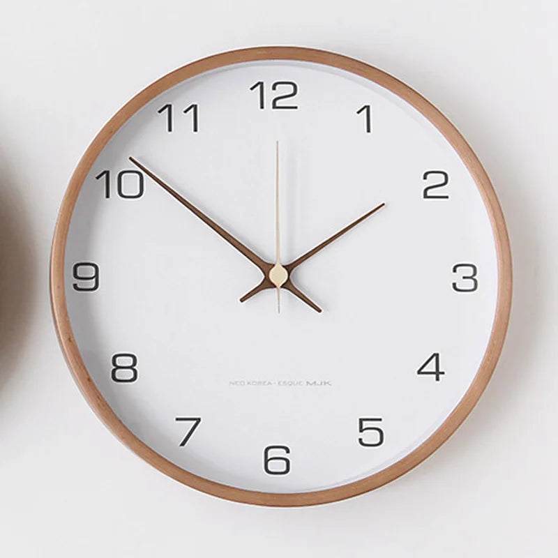 Olvoria | Wall Clock Made of Wood and Glass