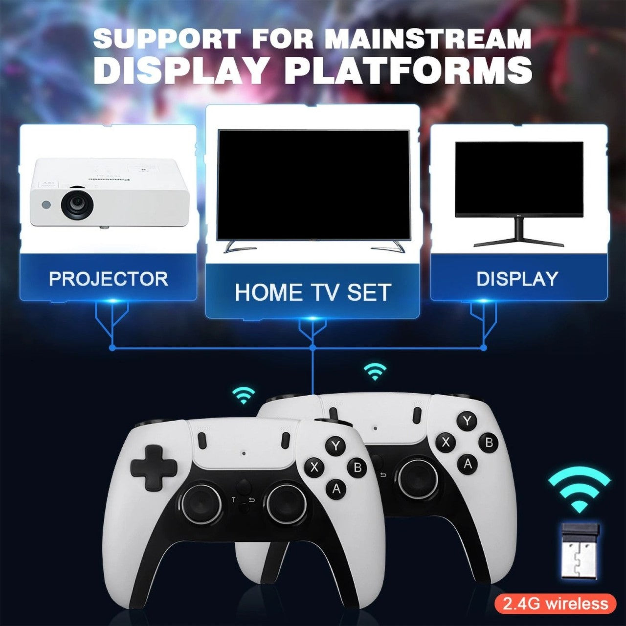 Olvoria | Wireless Retro Game Console: 40,000+ Games and 4K HDMI Connection, 2.4G Controller