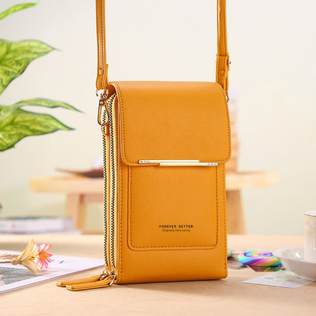 Olvoria | Women's Crossbody Phone Bag with Touchscreen Back