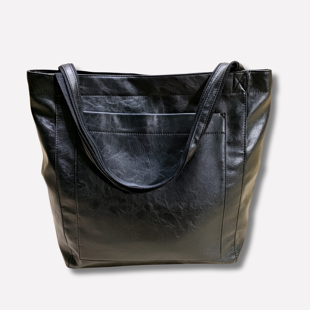 Olvoria | Women's Everyday Shoulder Tote Bag with Front Pocket