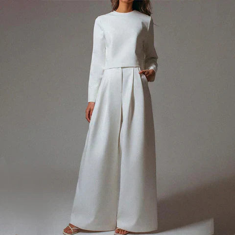 Olvoria | Women's Two-Piece Wide Leg Pant Set