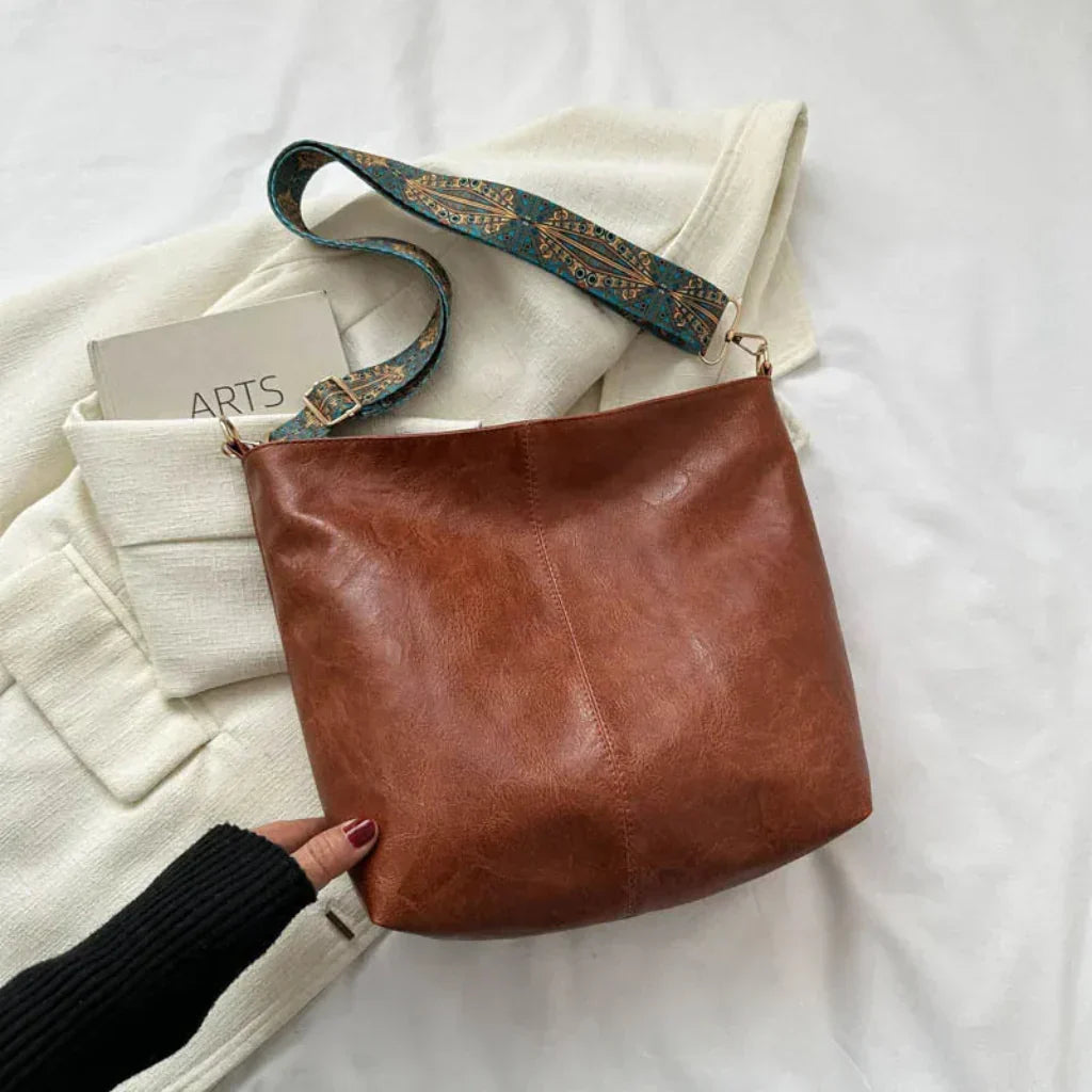 Olvoria | Women's Vintage Shoulder Bag with Bohemian Strap