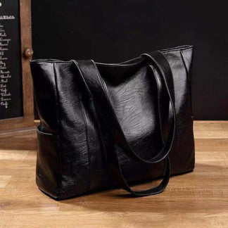 Olvoria | Women's Vintage Tote Bag with Side Pockets