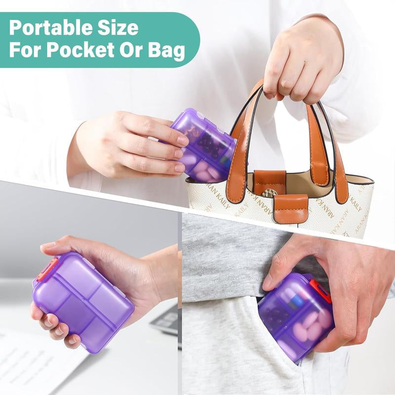 Organiseur de médicaments portable compact de voyage avec 161 étiquettes