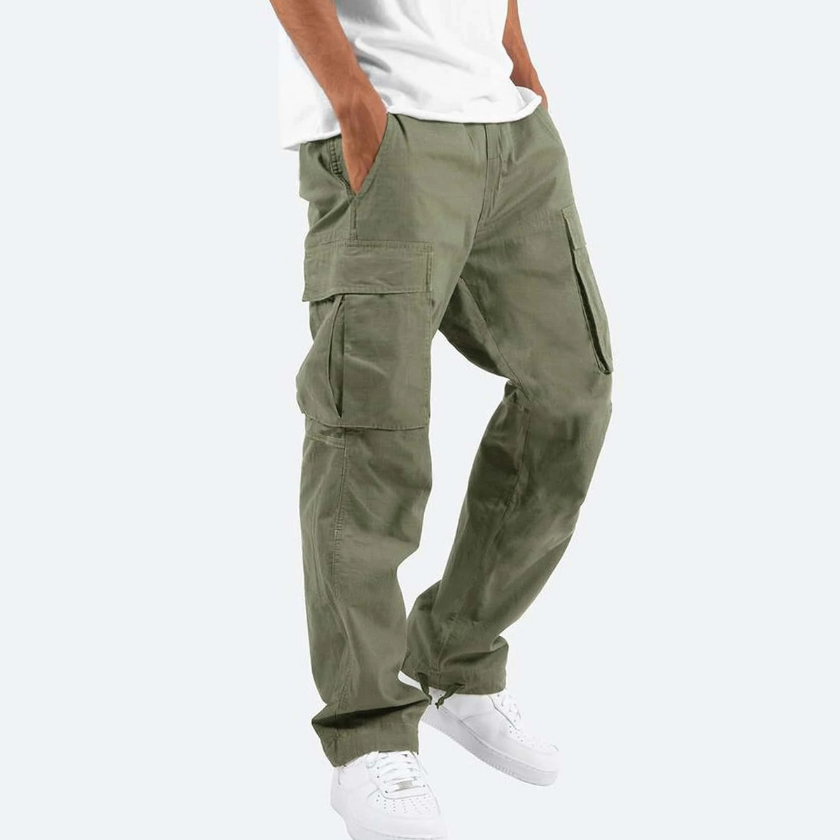 Pantalon cargo confortable en matière douce pour homme, idéal au quotidien