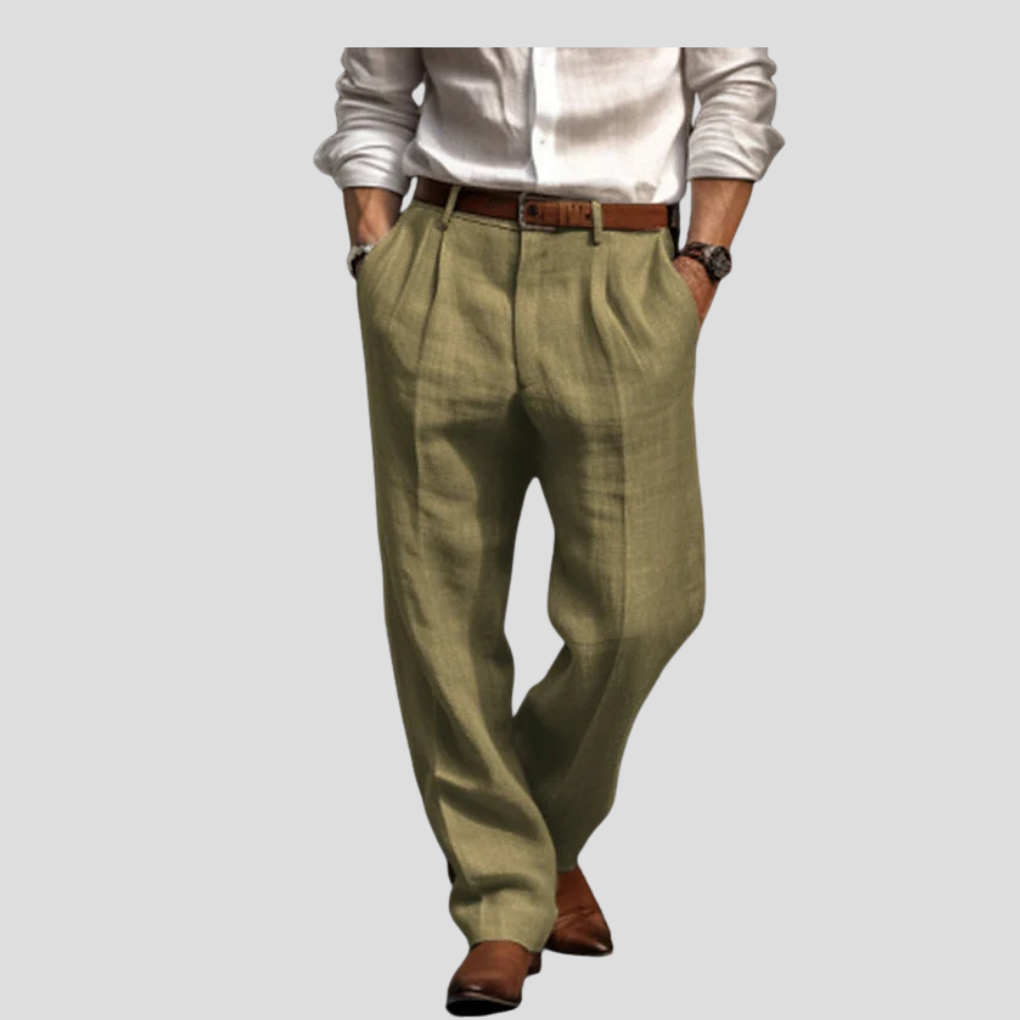 Pantalon homme à tissage - style raffiné avec touche décontractée