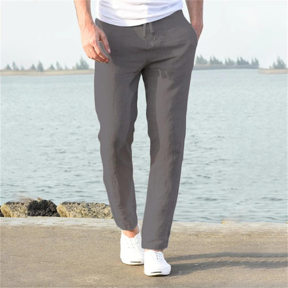 Pantalon homme coton et lin