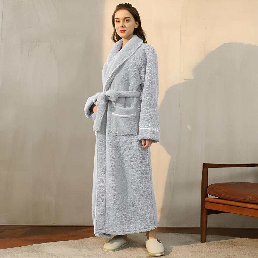 Peignoir luxueux en polaire, chaud et confortable