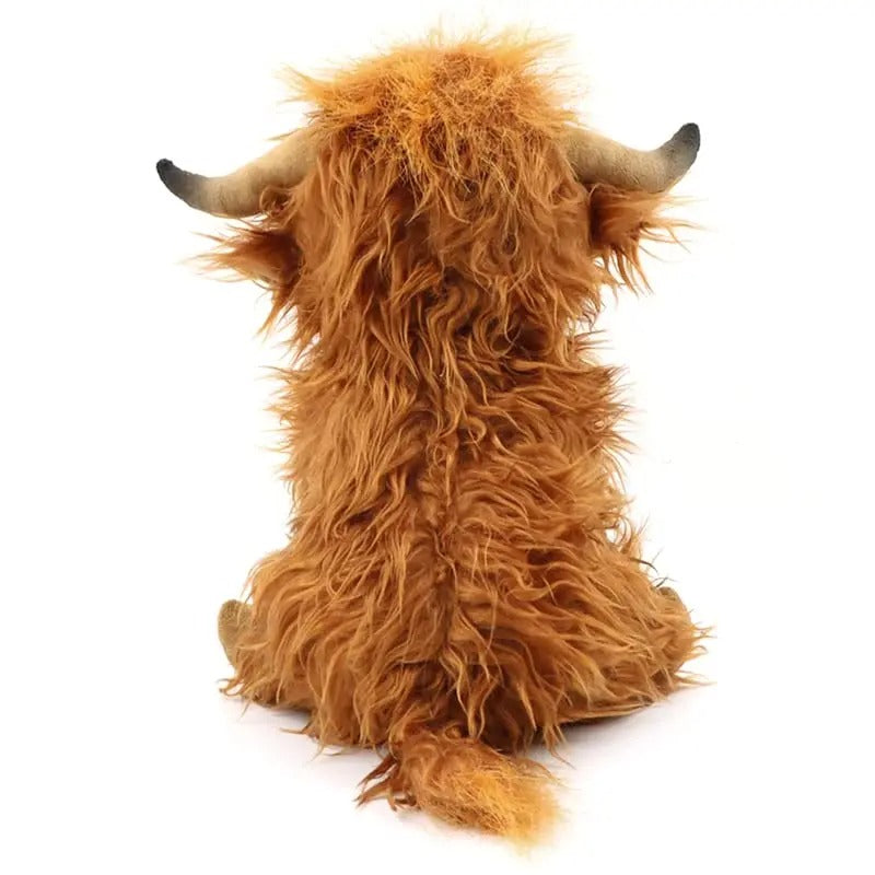 Peluche vache Highland douce pour enfants et adultes