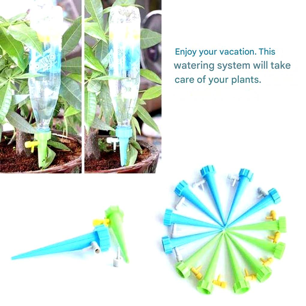 Pics d'arrosage automatique pour plantes (lot de 12) – accessoire de jardinage à débit réglable