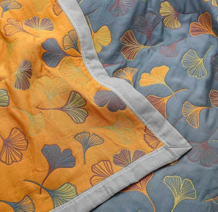 Plaid feuilles de ginkgo