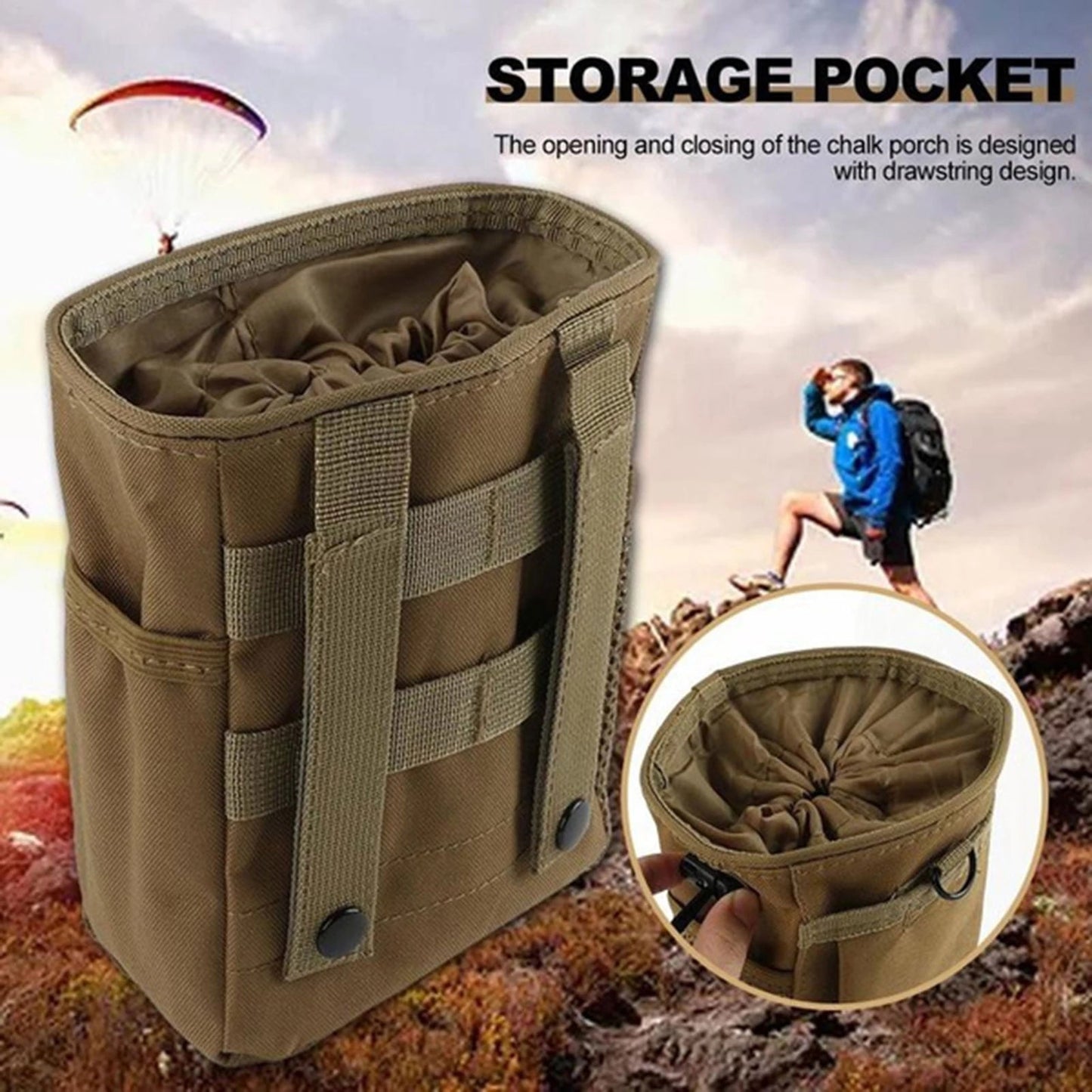Pochette tactique MOLLE pour rangement d'équipement et accessoires