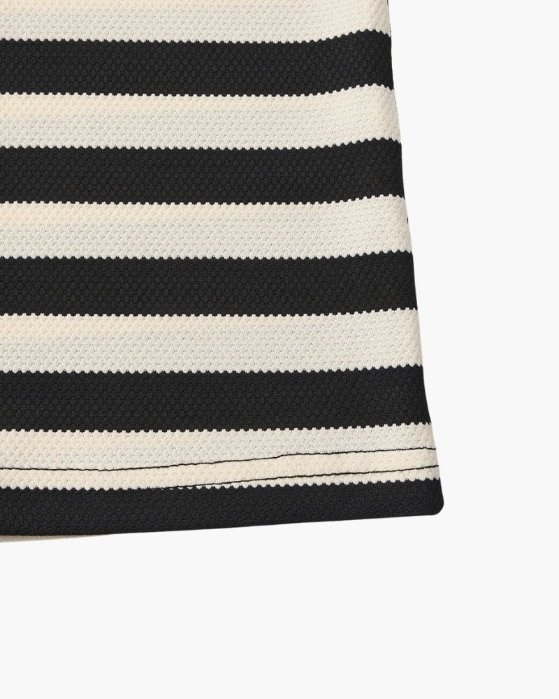 Polo rayé en coton pour homme coupe décontractée