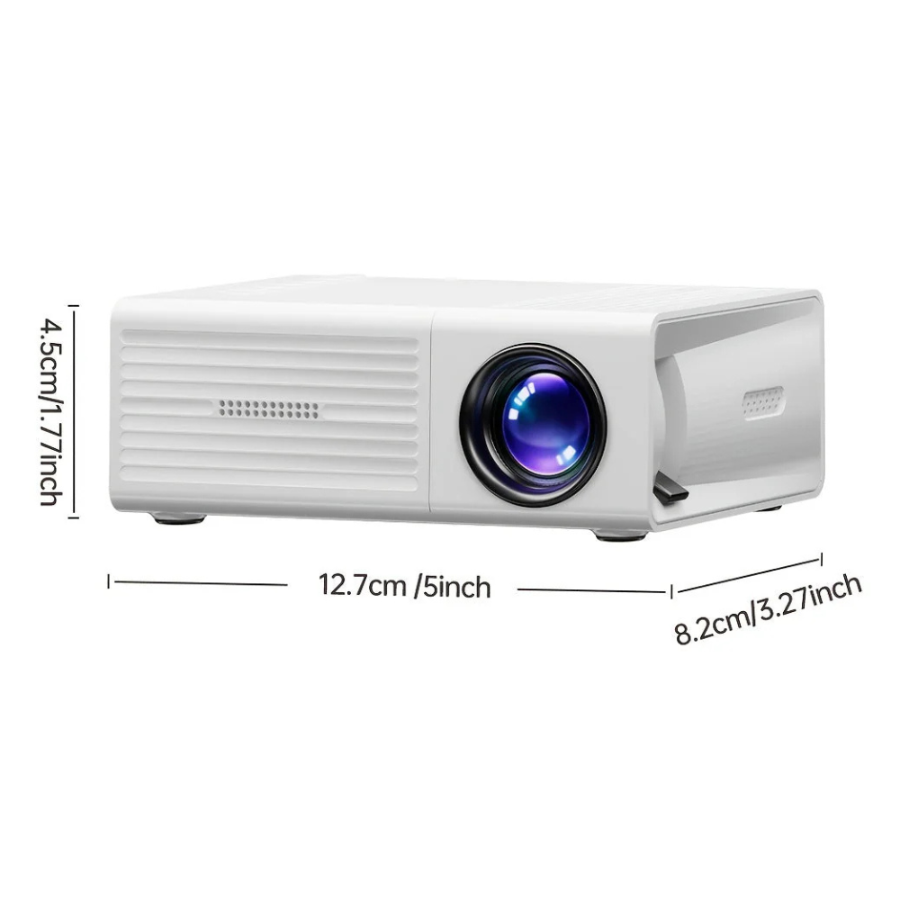 Projecteur mini HD portable - 3000 lumens pour usage intérieur et extérieur