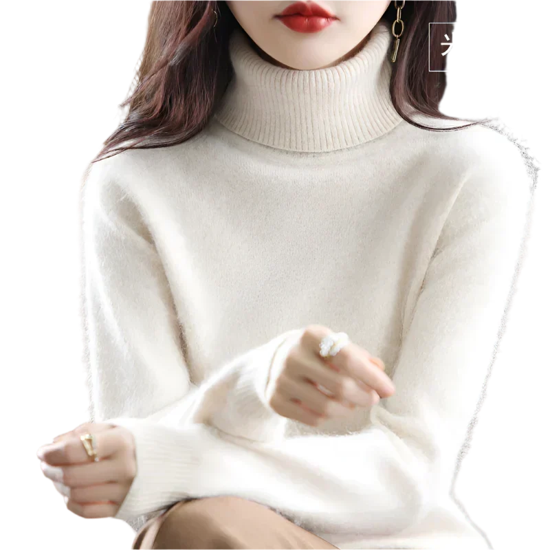 Pull à col roulé luxueux pour femme - Élégant pour automne et hiver