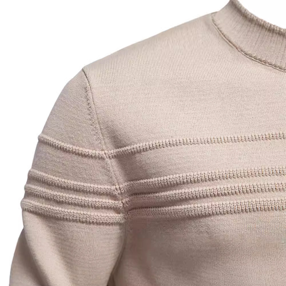 Pull en maille à col ras-du-cou pour homme