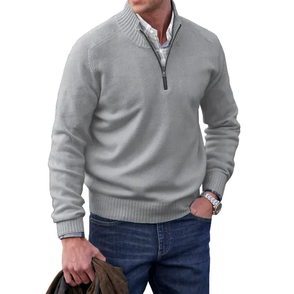 Pull zippé doux pour homme