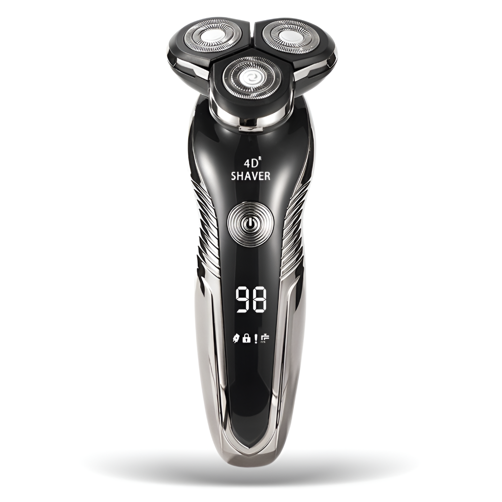 Rasoir électrique rotatif 4D rechargeable pour homme