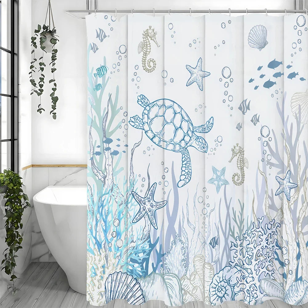 Rideau de douche imperméable en polyester