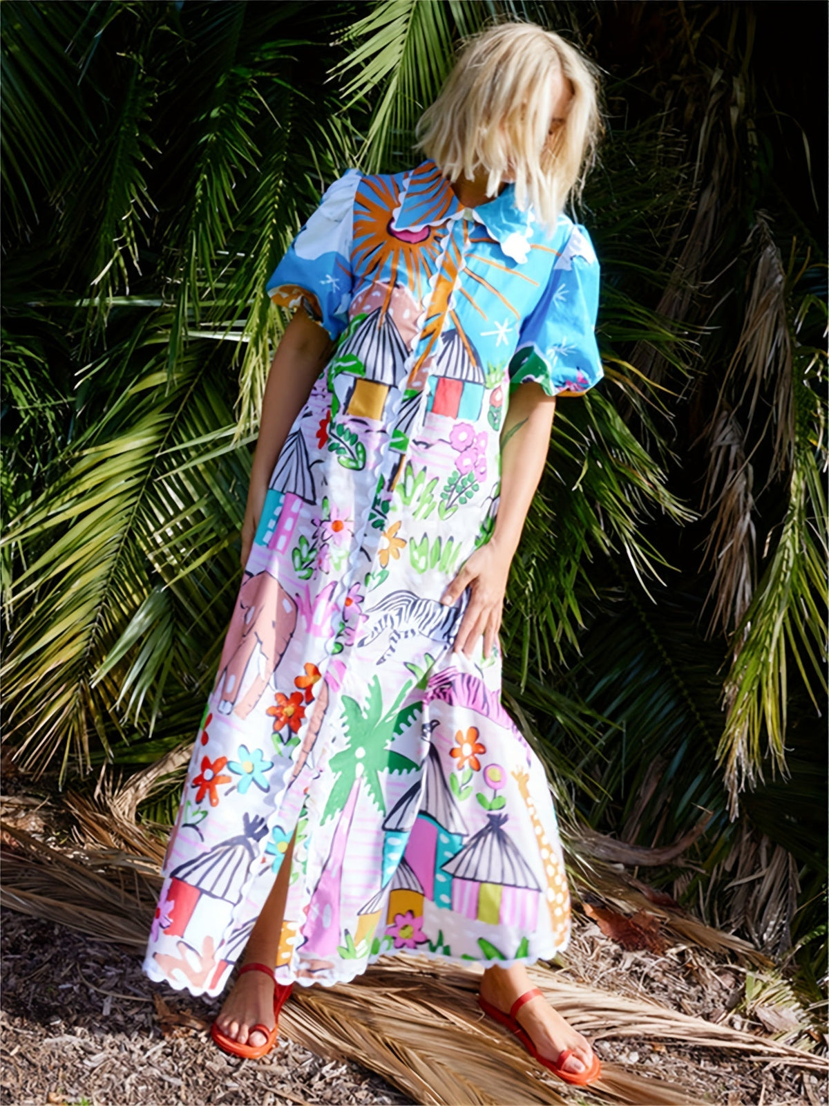 Robe d'été menthe élégante