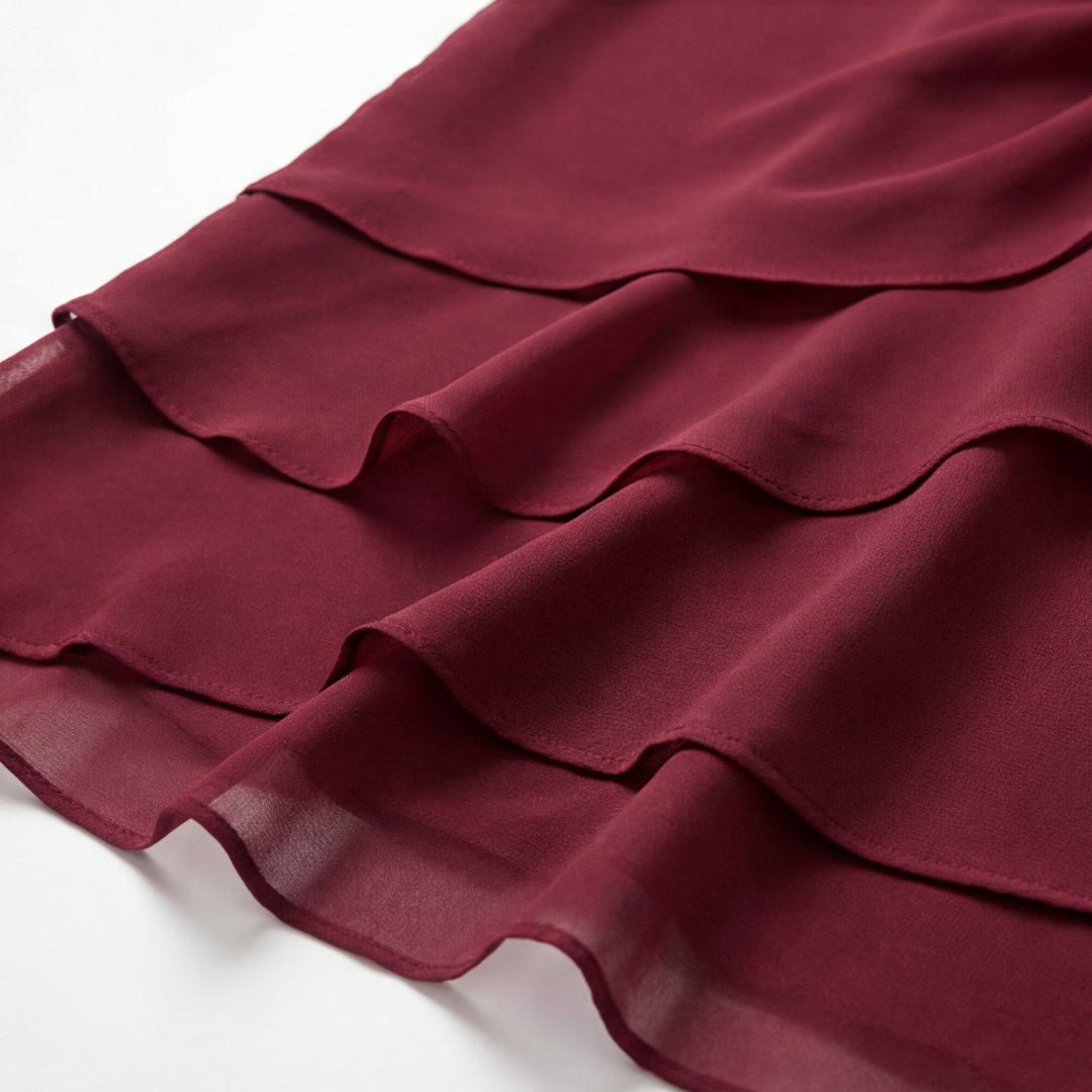Robe froncée à taille torsadée