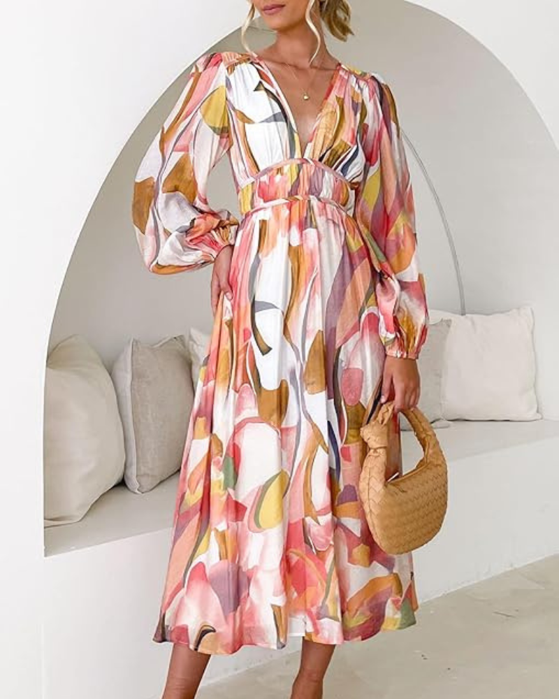 Robe longue à fleurs élégante