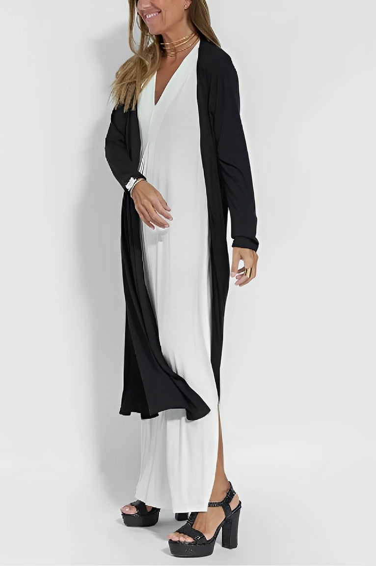 Robe maxi d'été élégante à encolure en V