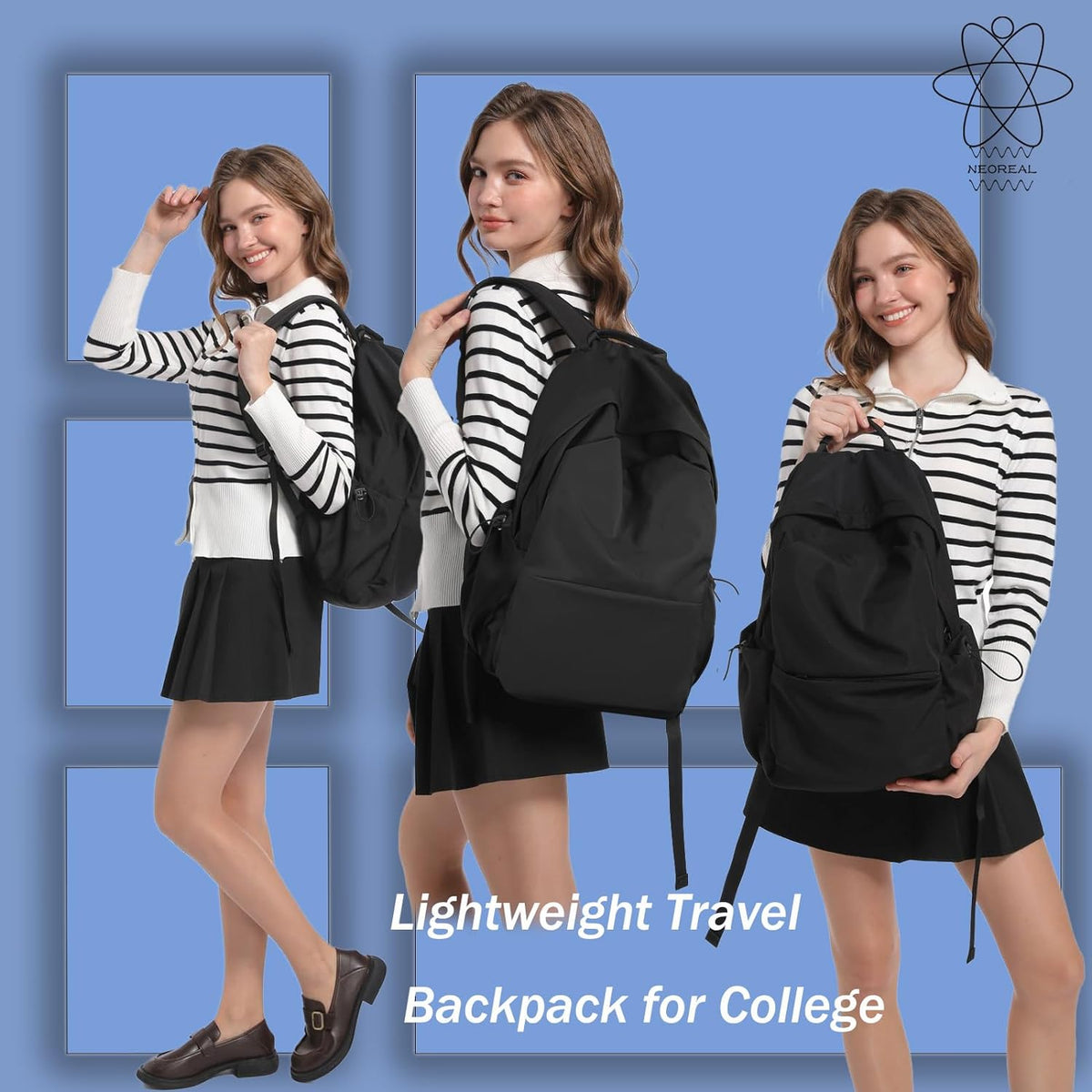 Sac à dos ordinateur et de voyage léger et déperlant avec compartiments bien organisés