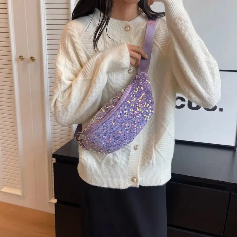 Sac banane à paillettes