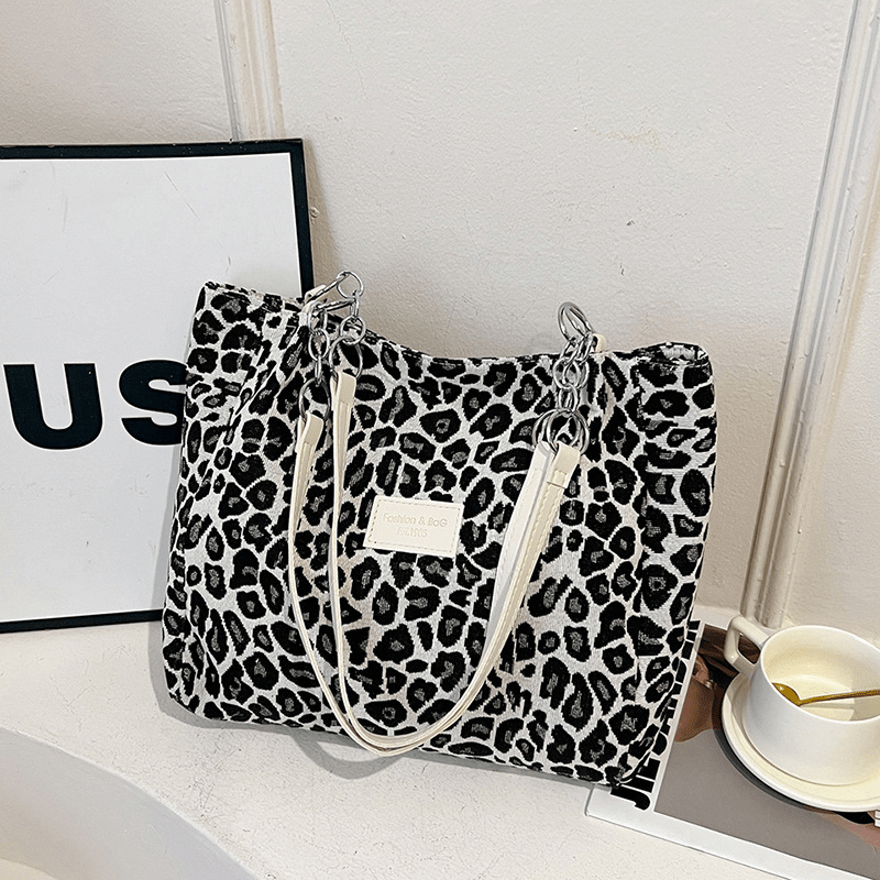 Sac cabas léopard de luxe, spacieux et résistant