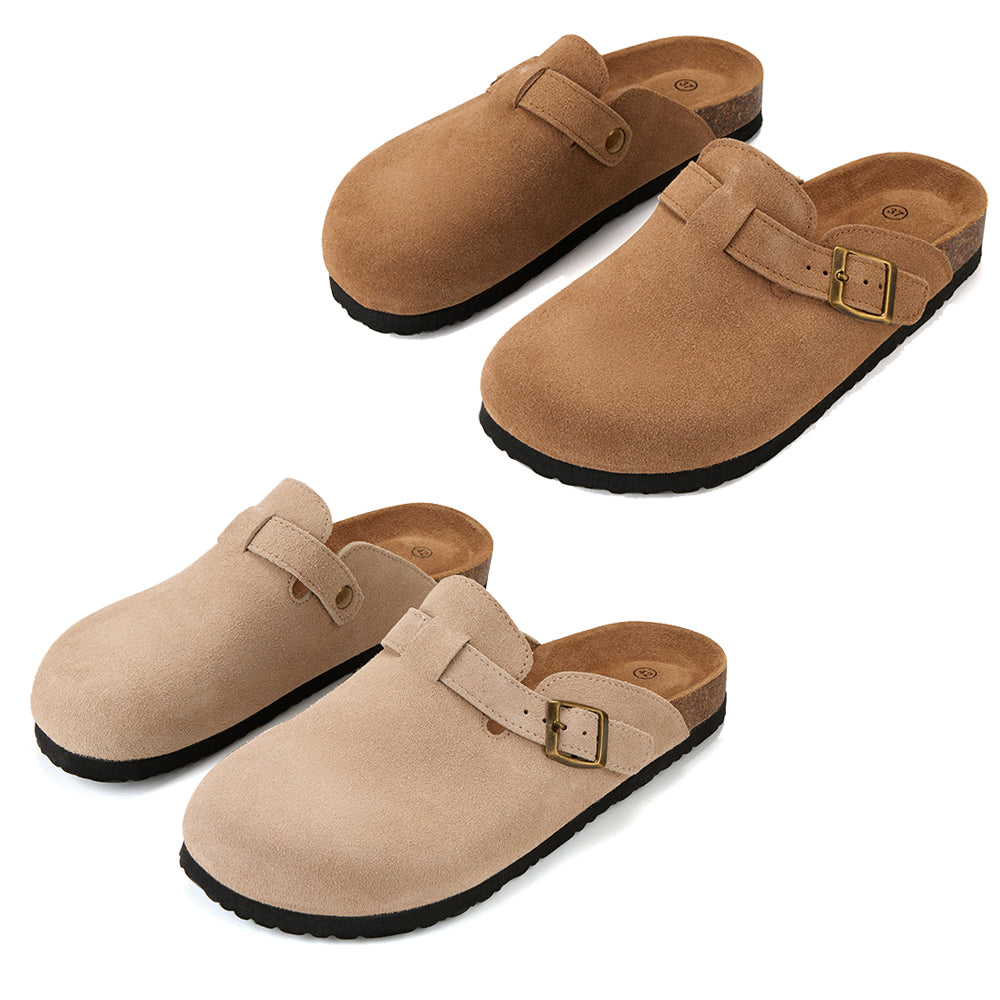 Sandales classiques liège à bout fermé, confort et style
