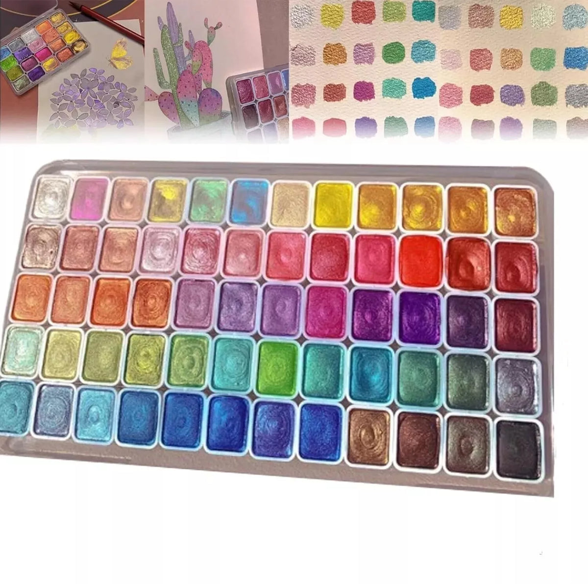 Set de pigments nacrés en poudre - 20 nuances d'aquarelle artistique