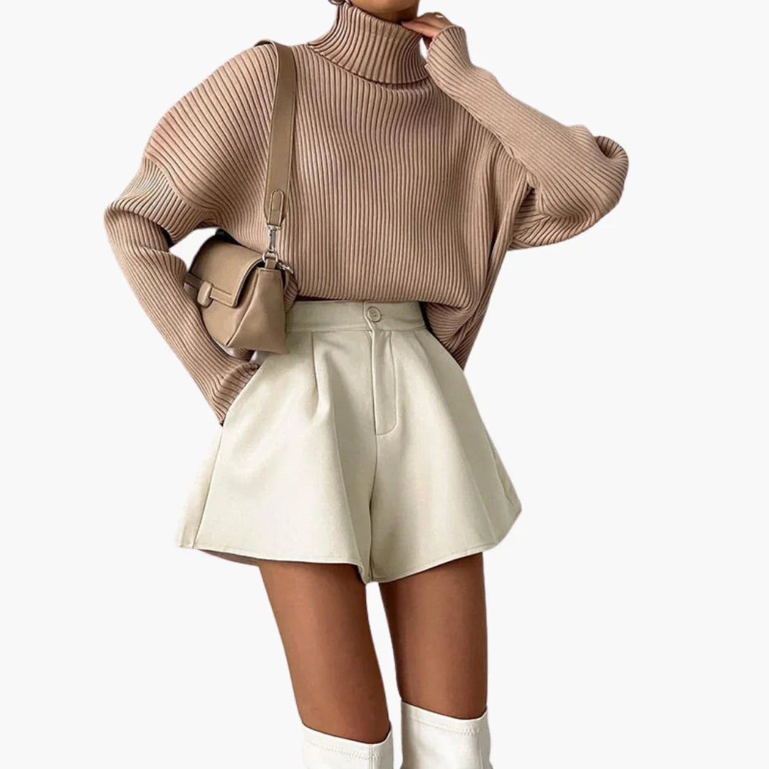 Short de femme élégant d'été coupe ample avec pinces
