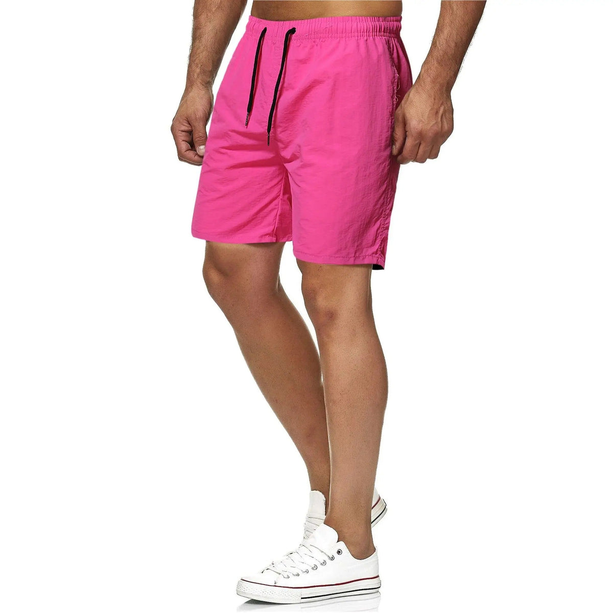 Short homme uni avec cordon