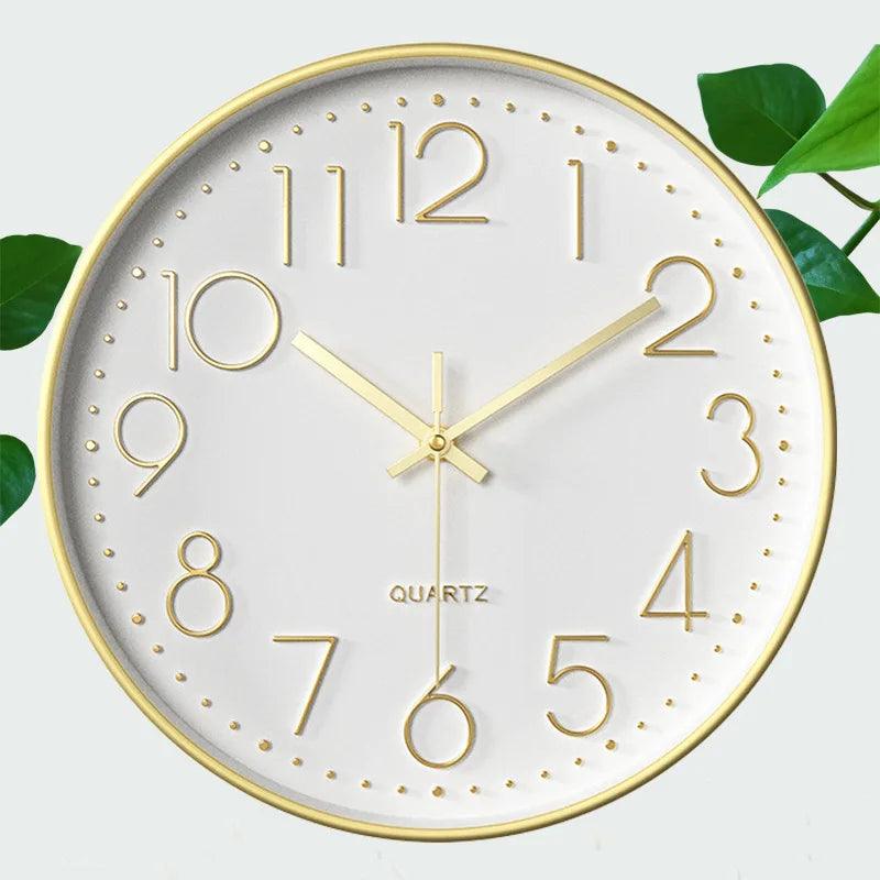 SMOOTHTIME – 12-inch silent, non-ticking wall clock for modern decor
