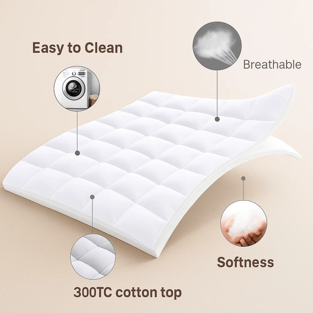 Surmatelas rafraîchissant pour un plus grand confort