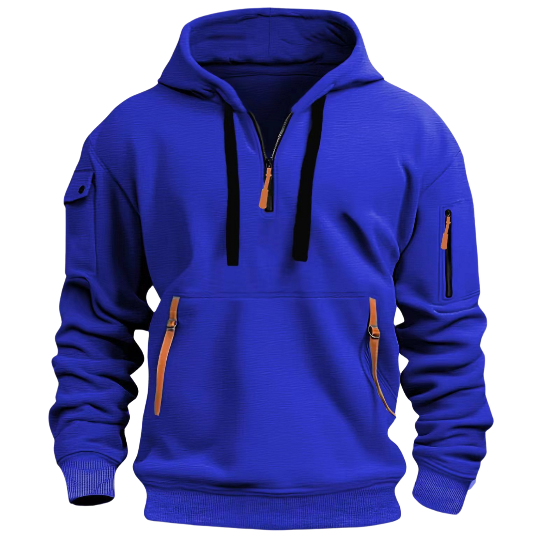 Sweat à capuche anorak à demi-zip pour homme