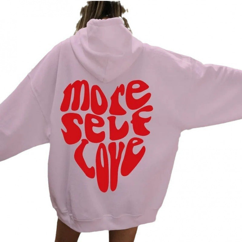 Sweat à capuche femme oversize avec imprimé remarquable