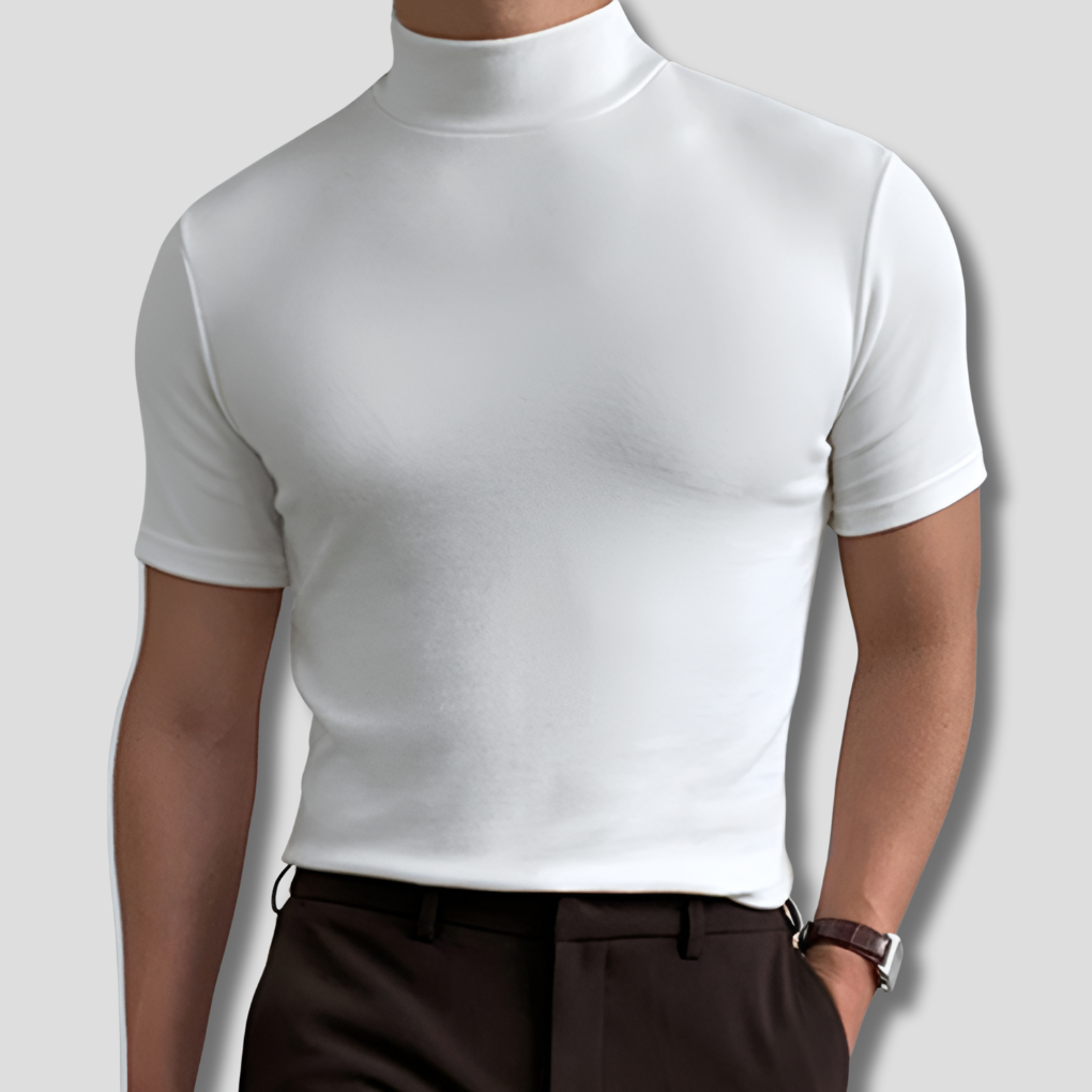 T-shirt à col montant pour homme