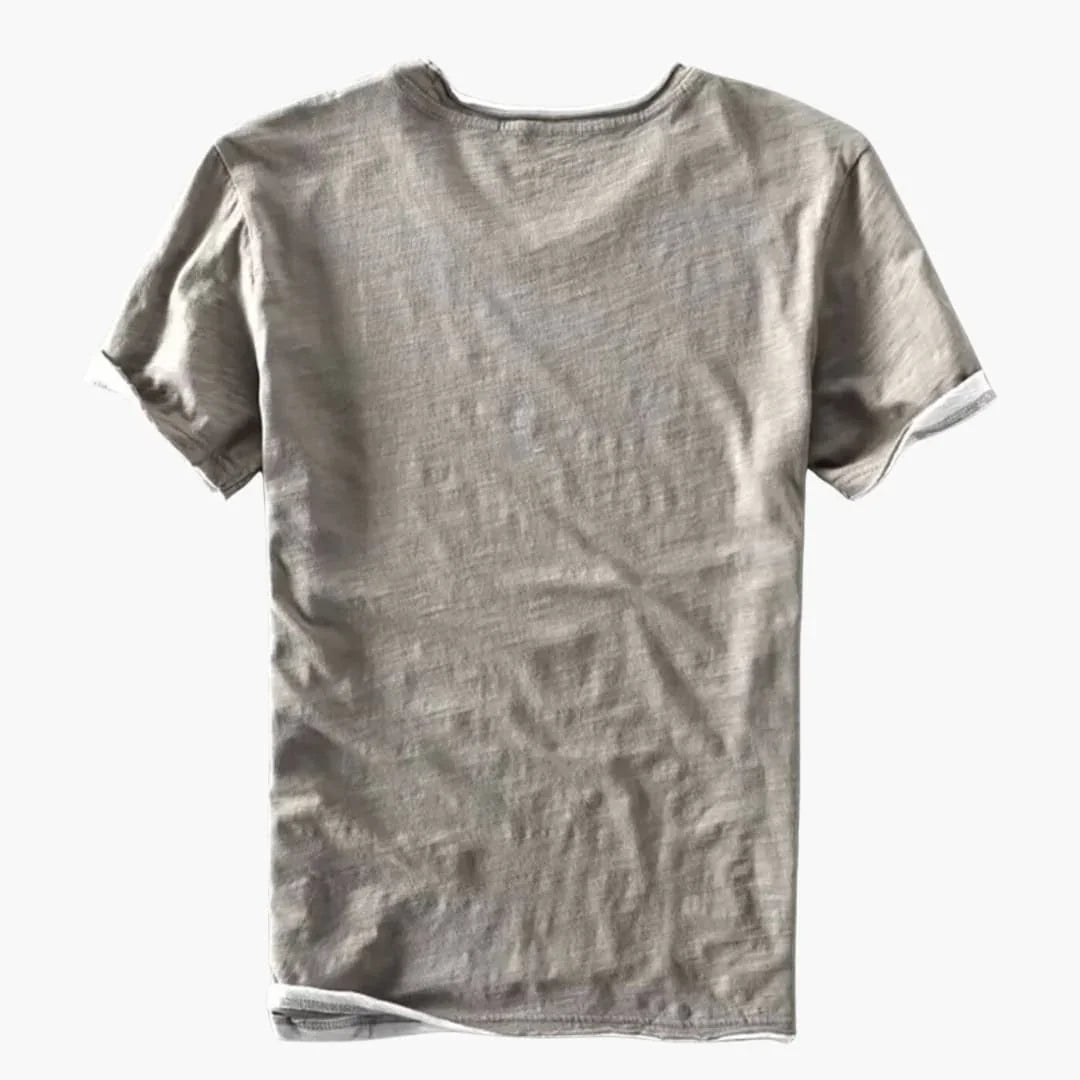 T-shirt basique homme en coton à manches courtes et col rond